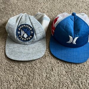 American Fighter and Hurley hats